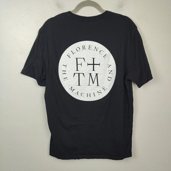 46 Logistics Florence and the‎ Machine T-Shirt Mens Large Black Cotton Crew Folk - Picture 1 of 7